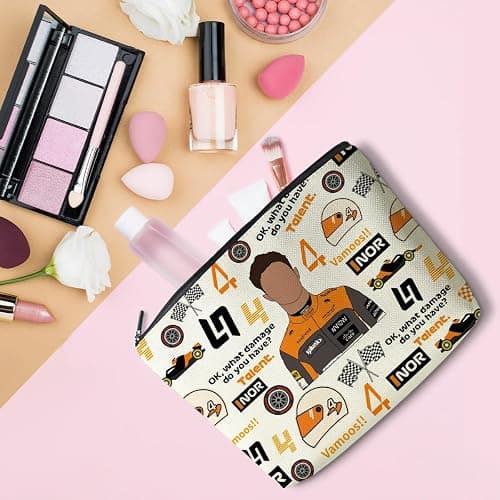 LONGXIN Racing Fans Gifts for Women Girls Makeup Bag Cosmetic Bag thumbnail 5