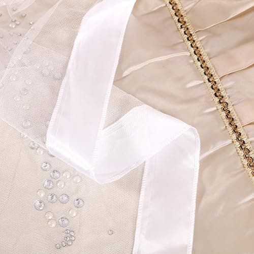 Mengersi Princess 4 Corners Post Bed Curtain Canopy Mosquito Netting (White, Twin) thumbnail 5