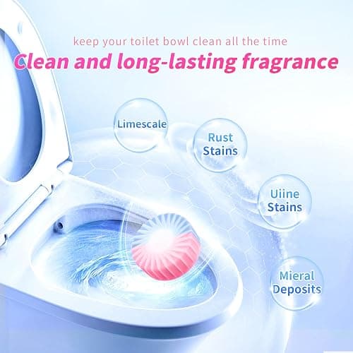LmliveSKT Automatic Toilet Bowl Cleaner Tablets, 30-Pack Long-Lasting Toilet Tank Cleaner for Bathroom, Blue Water Freshener, Prevents Stains & Odor, Safe for All Toilets (30, Blue and Pink) thumbnail 7