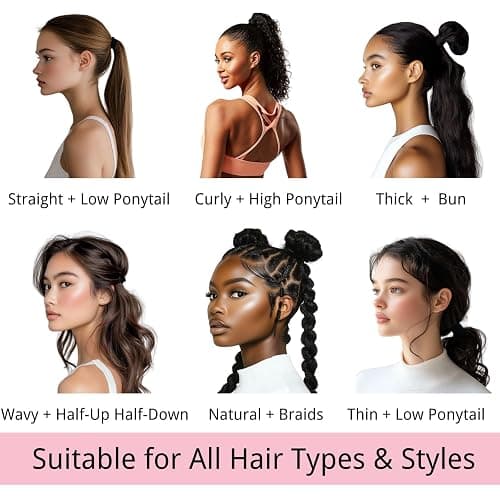 LuSeren 120PCS Soft Hair Ties for Women – No Damage Ouchless Nylon Hair Accessories, Seamless Fabric Ponytail Holders for Daily Use (Natural Colors) thumbnail 5