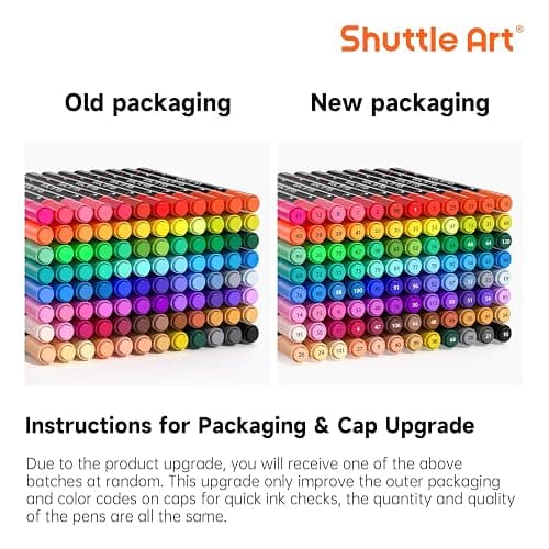 Shuttle Art Dual Tip Brush Pens, 96 Colours Fine and Brush Tip Markers Set with Pen Holder & 1 Colouring Book, Felt Tip Colouring Pens for Adults and Children Colouring Calligraphy Journal Doodling thumbnail 8