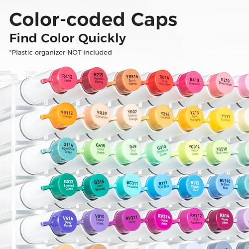 Ohuhu Alcohol Markers Brush and Fine Tip - 48-Color Alcohol-based Art Sketch Marker Set for Artist Adults Coloring Illustration - Brush and Fine Dual Tips- Honolulu 2B - Refillable - AP Certificated thumbnail 8