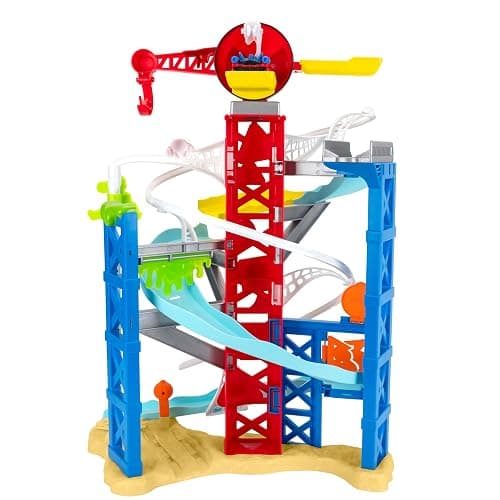 Jazwares Marvel Spidey and His Amazing Friends Construction Zone Chaos Track Set - 2-Foot High Dual Race Track with Zip Line, Play Zones, and Exclusive Vehicles thumbnail 8