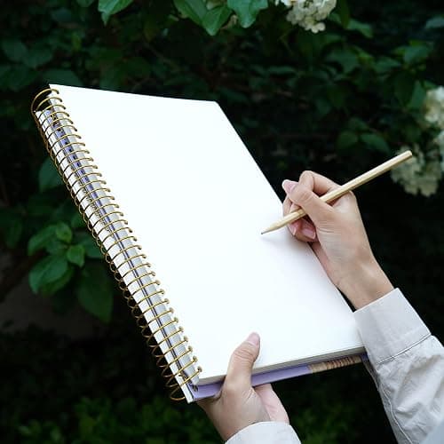 FLYING EAGLE Hardcover Sketchbook for Drawing 8.5 x 11 Spiral Sketch Book for Adults Women Kids with 100gsm 68lb 120 Sheets Premium Paper Sketch Pad for Drawing Books Notebook Art Supplies, Purple | 120 Sheets, 100gsm 68lb, Purple Large Spiral Bound Sketch Pad Premium Drawing Paper Book Artist's Sketchbook for Gift Ideas thumbnail 2