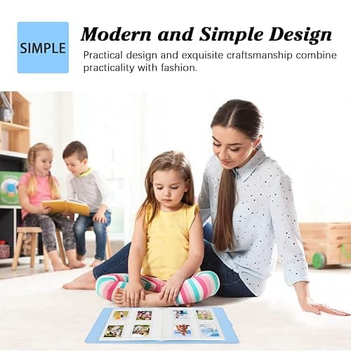 256 Pockets Photo Album for Kodak Mini Shot,Kodak Mini Shot 2 Retro Instant Camera,2x3 Photo Paper-(2.1"x3.4") (Blue) thumbnail 5