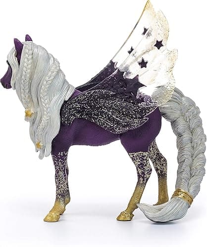 Schleich Bayala - 7” Star Pegasus Figurine with Starry Wings - Magical Winged Horse Toy with Glitter Body - Celestial Mare Fantasy Collectible for Screen-Free Play - Kids Ages 5+ | 70579 thumbnail 5
