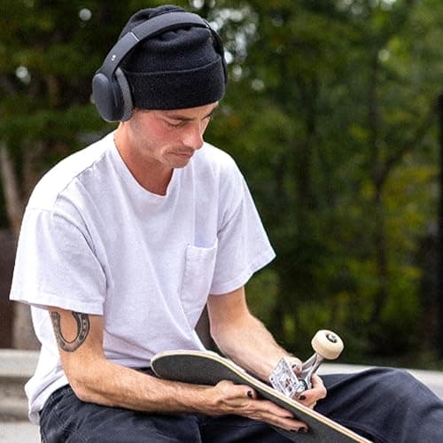 Skullcandy Crusher ANC 2 Wireless Over-Ear Bluetooth Headphones with Multi-Sensory Bass, Active Noise Cancelling, Up to 60 Hours Battery, Microphone for iPhone Android - Black/Asphalt thumbnail 8