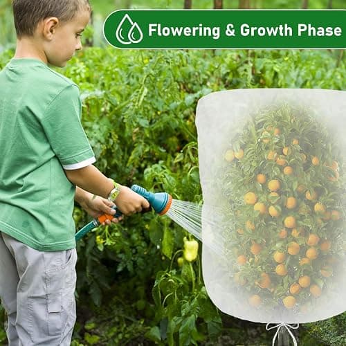 Evoio Bird Netting for Garden Blueberry Bushes Fruit Tree Netting Cover Plant Protection Mesh Bags with Drawstring, 4 Pack 2.3 x 3.5 ft Shrubs Bush Tomato Strawberry Berry Barrier Protectors Net thumbnail 8