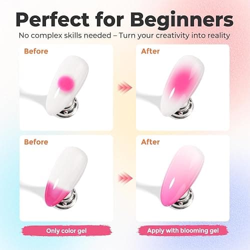 UNA GELLA Blooming Gel Nail Polish 15ml Super Clear for Spreading Effect U V/LED Needed Nail Blooming Gel for Marble Natural Stone Floral Print Watercolor Effect Design Soak Off Home DIY Salon thumbnail 5