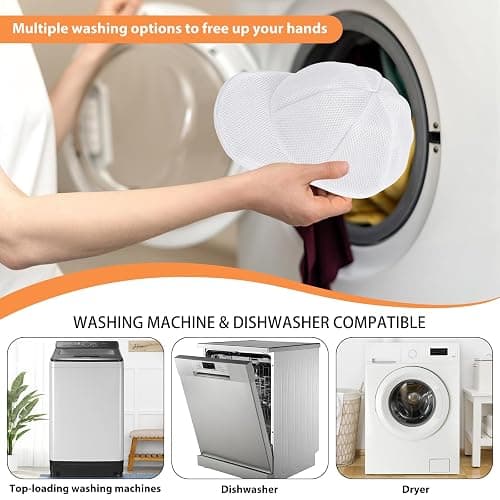 Hat Washer Cage Hat Cleaner for Baseball Caps Fit for Adults and Kids Hats, White thumbnail 5