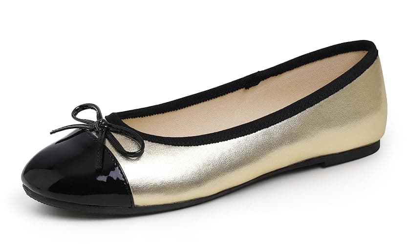 Feversole Women's Fashion Bow Tie Fashion Dress Ballet Flat,Ballerina a Punta Tonda per Donna thumbnail 2