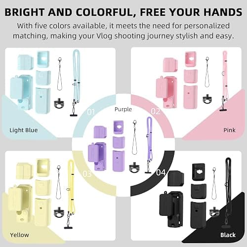 Flymile Pocket 3 Silicone Cover & Lanyard, Protective Case Crossbody Strap for DJI OSMO Pocket 3 Accessories thumbnail 2
