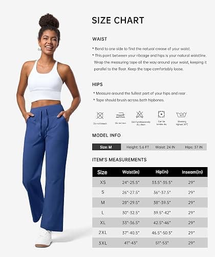 Willit Women's Fleece Lined Pants Wide Leg Thermal Yoga Winter Pants with Pockets High Waist Comyf Casual Lounge Pants thumbnail 7