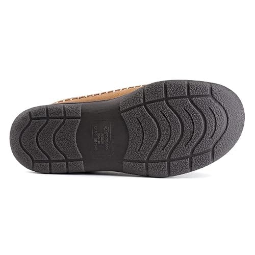 Zigzagger Men's Slip On Moccasin Slippers, Indoor/Outdoor Warm Fuzzy Comfy House Shoes, Fluffy Wide Loafer Slippers thumbnail 6