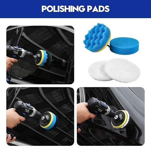 Qydipclin 45Pcs Car Detailing Kit, Car Detailing Brush Set, Car Wash Cleaning Kit, Car Detailing Brushes, Professional Car Care Kit for Interior Exterior Wheels, Blue thumbnail 3