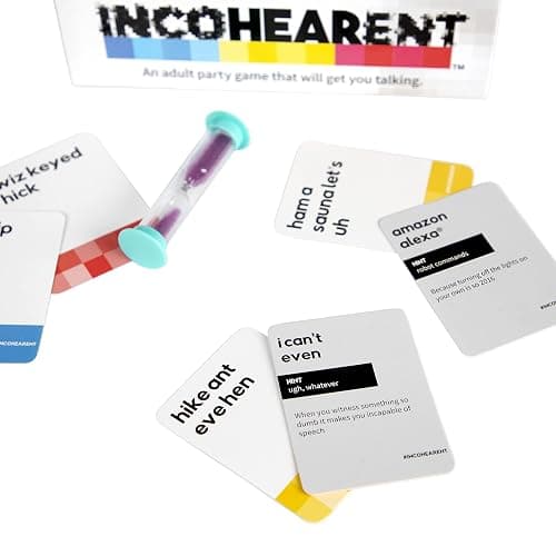 Incohearent, The Guess The Gibberish Party Game By Relatable, A Funny Card Game For Adults, Includes 300 Cards, Instructions, And 1 Sand Timer, Fun for Friendsgiving, or a White Elephant Gift thumbnail 10