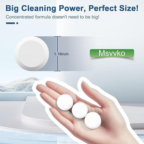 Msvvko Toilet Bowl Cleaner Tablets - 30 Pack Automatic Cleaners with Bleach, Slow-Releasing Toilet Tank Cleaners for Deodorizing & Descaling, Household Toilet Cleaners against Tough Stains thumbnail 4