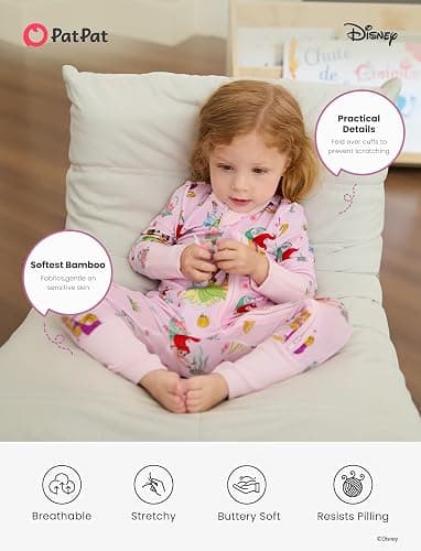 Disney Baby Viscose Made from Bamboo 2-Way Zipper Footie Outfit NB to Inf thumbnail 6