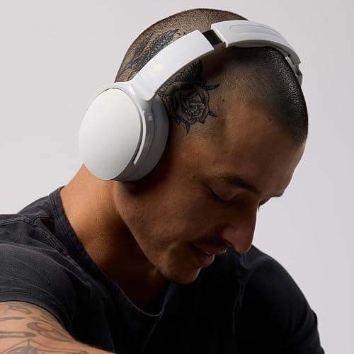 Skullcandy Hesh Evo Wireless Over-Ear Bluetooth Headphones with Extra USB-C Charging Cable, Noise Isolating, 36 Hours Battery, Foldable Lightweight Design, Microphone for iPhone Android - Bone thumbnail 9