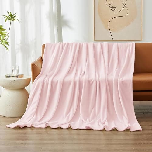 WAVVE Plaid Couverture Polaire Flanelle en Microfibre, Jeté de Canapé 150x200 Rose, Couverture lit Jete de Canape 2 Personnes, Plaid Fourrure Grand Chaud et Doux en Peluche, 200x150 thumbnail 2