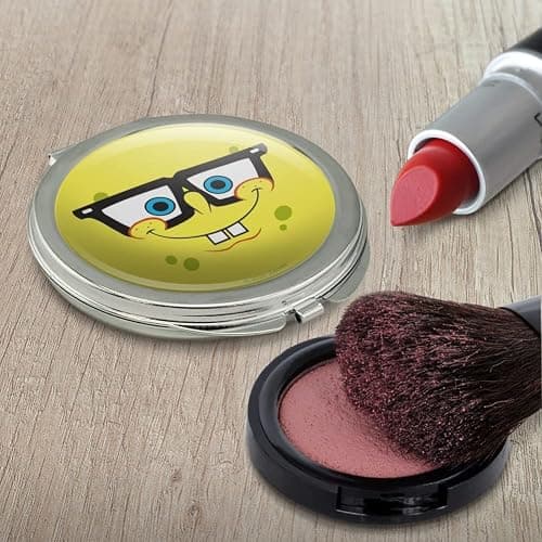 SpongeBob Nerd Face Compact Travel Purse Handbag Makeup Mirror thumbnail 2