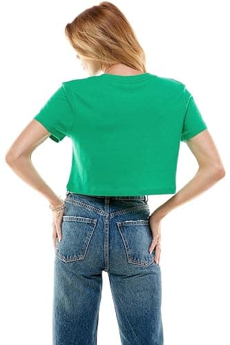 Funny St Patricks Day Outfits Shirt Women Sexy Saint Patricks Day Shamrock Clover Crop Tops for Teen Girls thumbnail 2