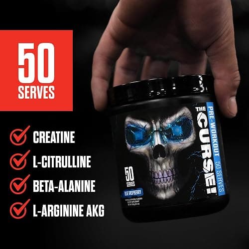 JNX SPORTS The Curse! Pre Workout Powder for Men & Women, Caffeine, Beta-Alanine, Creatine, L-Citrulline, 50 Servings, Fruit Punch Flavor – Boost Energy, Strength & Focus - Fruit Punch - 50 Servings (Pack of 1) thumbnail 6