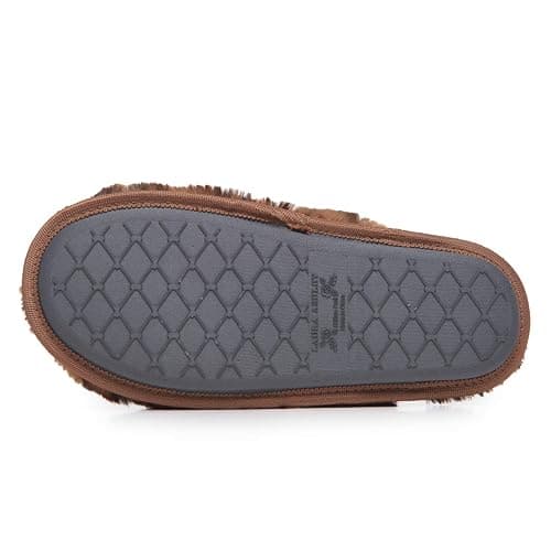 Laura Ashley Ladies All Over Plush W/Memory Foam Slippers thumbnail 3