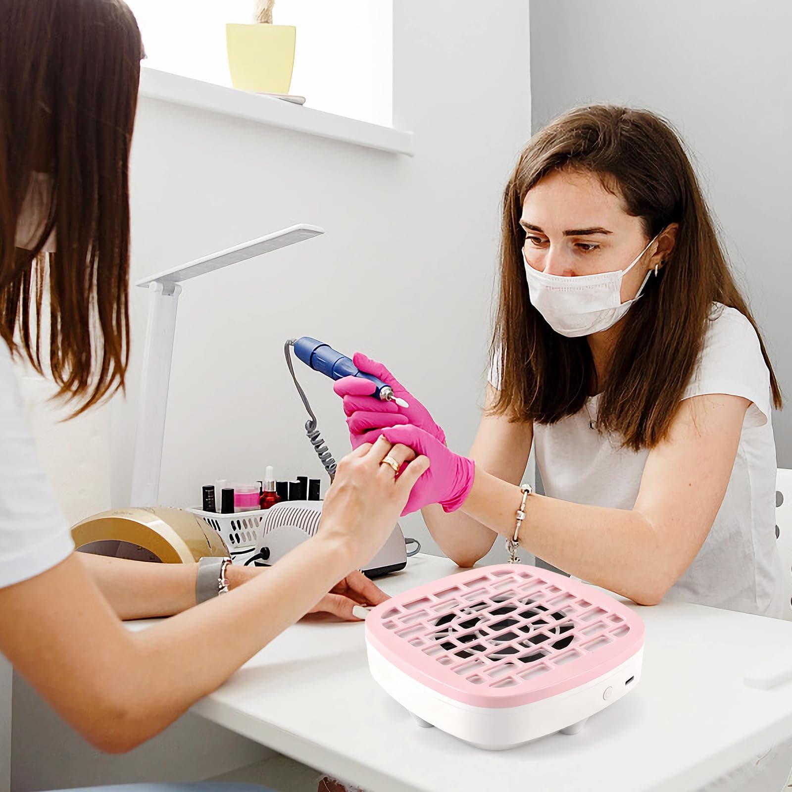 ANGNYA Compact Vacuum Fan Dust Collector for Beginner Mini Dust Suction Machine Manicure Pedicure Tool for Acrylic Nail Polishing for Home Use thumbnail 8