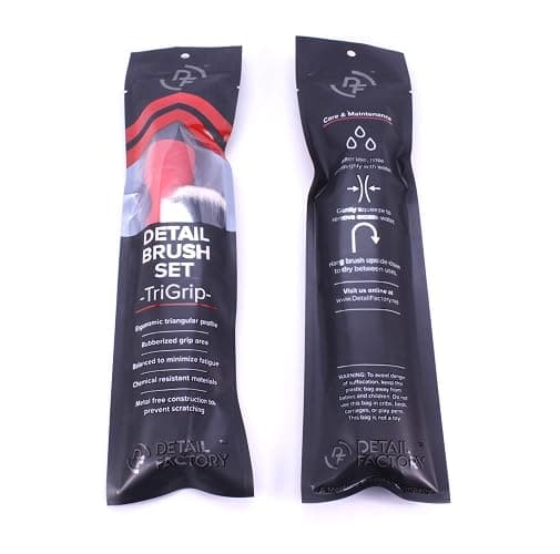 Detail Factory - TriGrip Ultra-Soft Detailing Brush Set - Scratch-Free Cleaning for Exterior, Interior Panels, Emblems, Badges, Gauges, Infotainment Screen - Red thumbnail 2