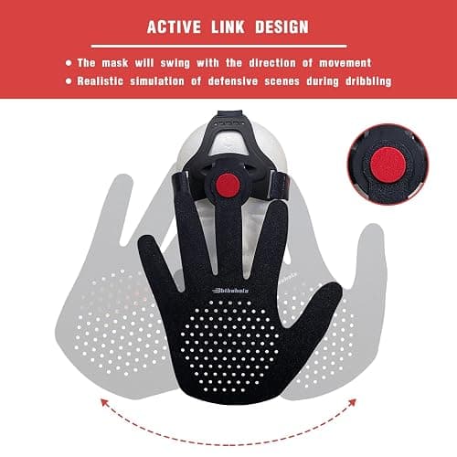 Headgear Blocking Guards Basketball Defensive Mask 2nd Generation 3D Eye-Blocking Shooting Dribble Training Mask, Guard Shooter Jump Shot Basketball Game Training Equipment thumbnail 6