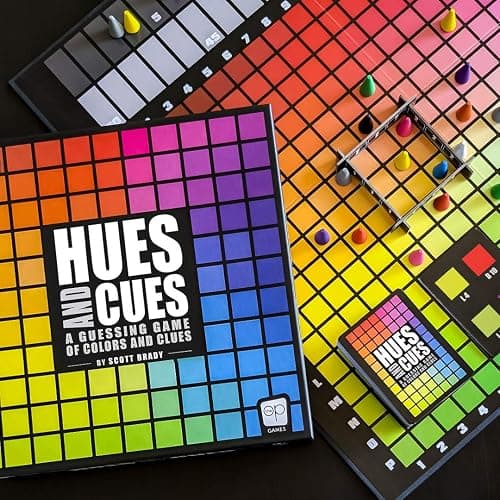 HUES and CUES - Vibrant Color Guessing Board Game for 3-10 Players Ages 8+, Connect Clues and Guess from 480 Color Squares thumbnail 3