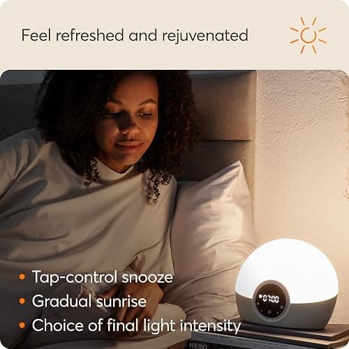 Lumie Bodyclock Spark 100 - Wake-up Light Alarm Clock with Sleep Sunset, white/off-white thumbnail 6