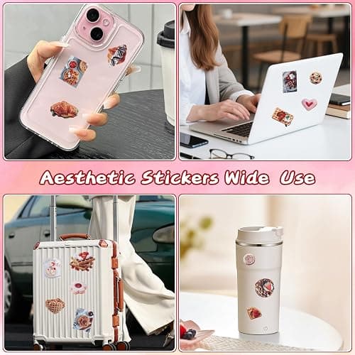 Tmtains 30 Sheets Japanese Manga Style Sticker Book 1440Pcs Heisei Retro Romantic Memory Series Manga Books Style Korean Sticker Aesthetic Japanese Stickers Book for Adults Valentine Gifts (Nice Food) thumbnail 6