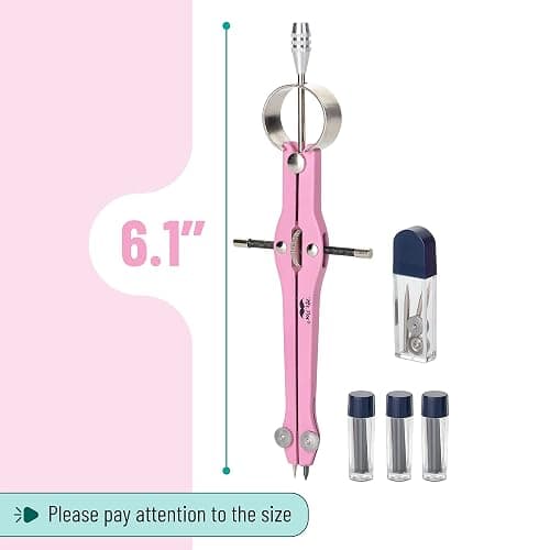 Mr. Pen- Professional Compass for Geometry, Pink, Extra Leads, Metal Compass, Compass, Compass Drawing Tool, Drawing Compass, Drafting Compass, Compass for Students, Compass for Woodworking thumbnail 3