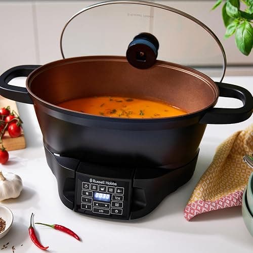 Russell Hobbs Good-to-Go 6.5L Electric Multicooker, 8 Functions, 750W | 8 Digital Cooking Functions Including Sear, Slow Cook, Steam, Boil, Keep Warm, Roast, Dishwasher Safe Parts thumbnail 10