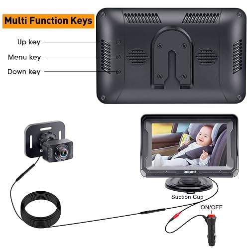 DoHonest Baby Car Camera HD 1080P - Rear-Facing Car Baby Monitor with Night Vision, Adjustable View Angle, Easy Setup, Anti-Glare Display, Safety for Kids & Infants thumbnail 7
