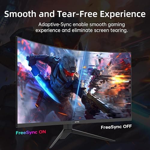 KTC 32 Inch 240Hz Curved Gaming Monitor, FHD 1500R HDR PC Monitor, H32S17F | Adaptive Sync, Ultra-Fast 1080P 1ms Monitor for Gamer, 3500:1 Contrast, HDMI 2.0 x 2, DisplayPort 1.4 & USB 2.0 thumbnail 3