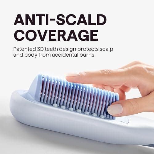 Wavytalk Pro Steam Hair Straightener Brush, Steamline Pro 3 in 1 Straightening Brush, Steam Reduces Damage, Nourishes Hair, and Expedites Straightening thumbnail 8