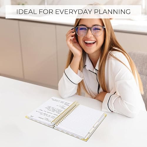 Aesthetic Thick Spiral Notebook With Tabs - Premium Journal For Women Size B5 - College Ruled Note Book With 300 Lined Pages and Dividers - Perfect For Writing And Staying Organized at Work or School thumbnail 8