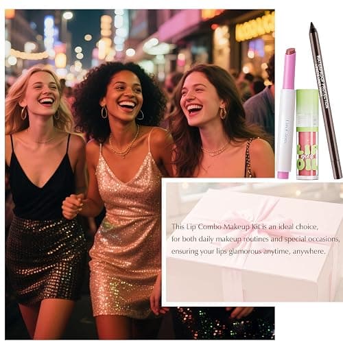 Wugbc Nourishing Lip Gloss Set with Brown Lip Liner, Hydrating Lip Kit Nude Pink Lipstick for Women Matte Lip Liner Pencil Moisturizing Lightweight Non Sticky Tinted Lip Click Balm Makeup thumbnail 6