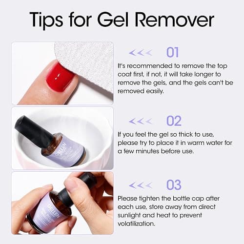 Gellen Gel Polish Remover Kit - Gel Nail Polish Remover with Latex Tape Peel Off Liquid and Manicure Tools, Quick & Easy Gel Polish Remover in 2-5 minutes, No Damage to Nails thumbnail 8