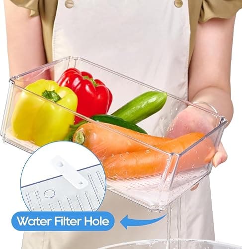 IVODEELA 14 Pack Fridge Organisers with Lids thumbnail 6
