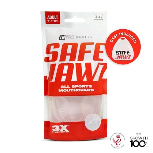 SAFEJAWZ Mouthguard Slim Fit, Adults and Junior Mouth Guard with Case for Boxing, Basketball, Lacrosse, Football, MMA, Martial Arts, Hockey and All Contact Sports thumbnail 5