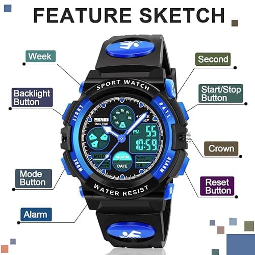 ATIMO LED Multi Function Waterproof Watch for Kids - Kids Gifts thumbnail 2