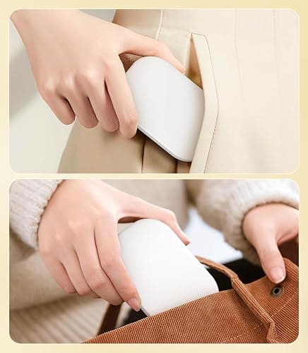 Gospire Lighted Travel Makeup Mirror with Light and Magnification 1X/3X, Stepless Dimming and Three-Color Adjustable Lights, Rechargeable Battery and Compact Size for Purse and Portable Use - White thumbnail 7