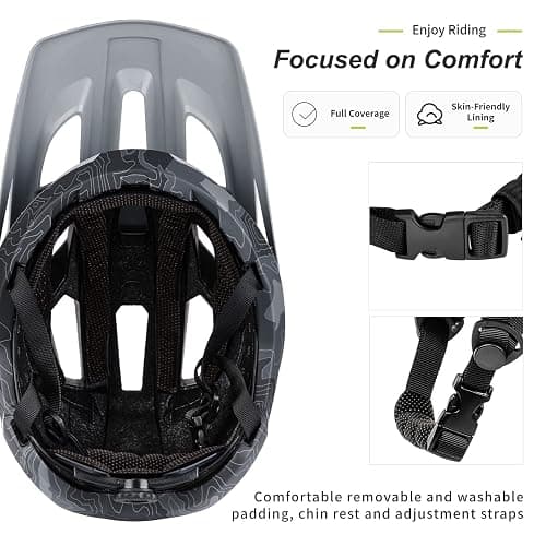 BATFOX Bike Helmet,Mountain Bike Helmet Helmets for Men Women Adults Youth thumbnail 4