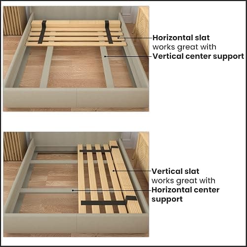 Mayton, 0.68-Inch Horizontal Wooden Bunkie Board/Bed Slats, Enhance Mattress Support, Twin XL(39"), Beige thumbnail 3