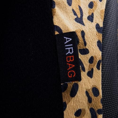 Flying Banner car seat Covers Protects Leopard Printing Velvet Faux Leather Carbon Fiber Front and Rear Bench (Leopard Brown Black, Full Set - 8PCS) thumbnail 4
