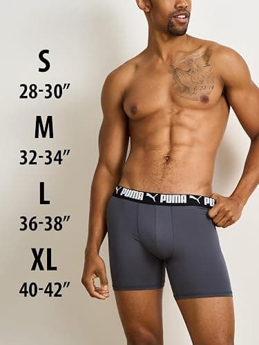 PUMA mens 5 Pack Performance Boxer Briefs thumbnail 3